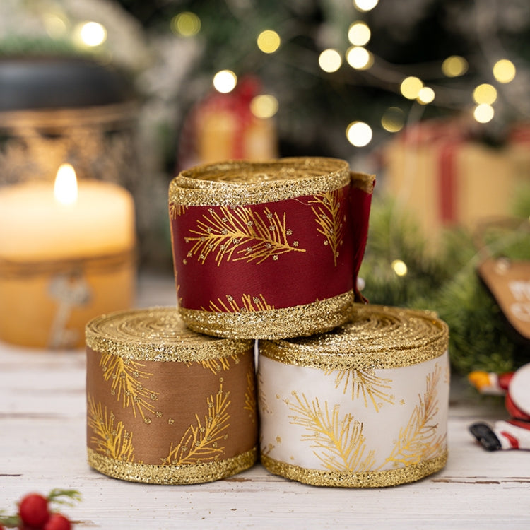 5m x 5cm Multifunctional Christmas Decorative Ribbon Gift Box Packaging Ribbon with Wire