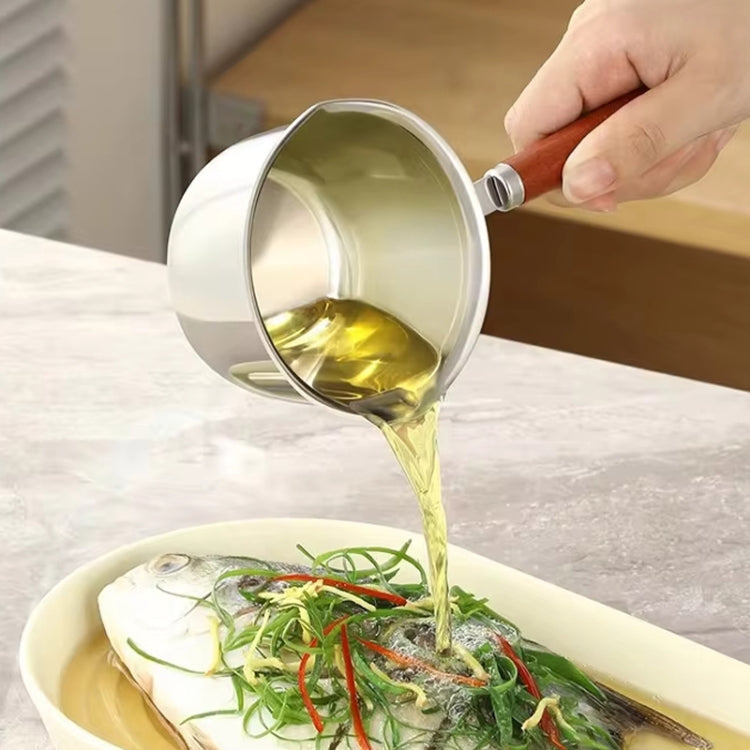 200ml 316 Stainless Steel Mini Hot Milk Oil Pot Butter Warmer Skillet Egg Frying Pan