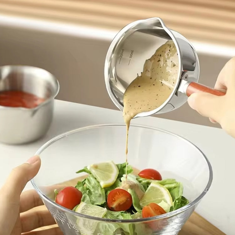 500ml 316 Stainless Steel Mini Hot Milk Oil Pot Butter Warmer Skillet Egg Frying Pan