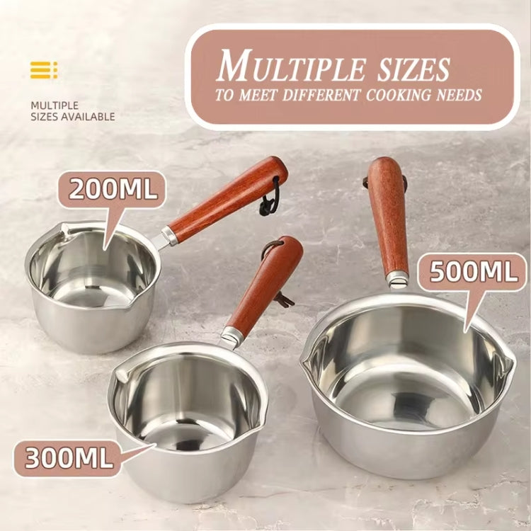 200ml With Rack 316 Stainless Steel Mini Hot Milk Oil Pot Butter Warmer Skillet Egg Frying Pan
