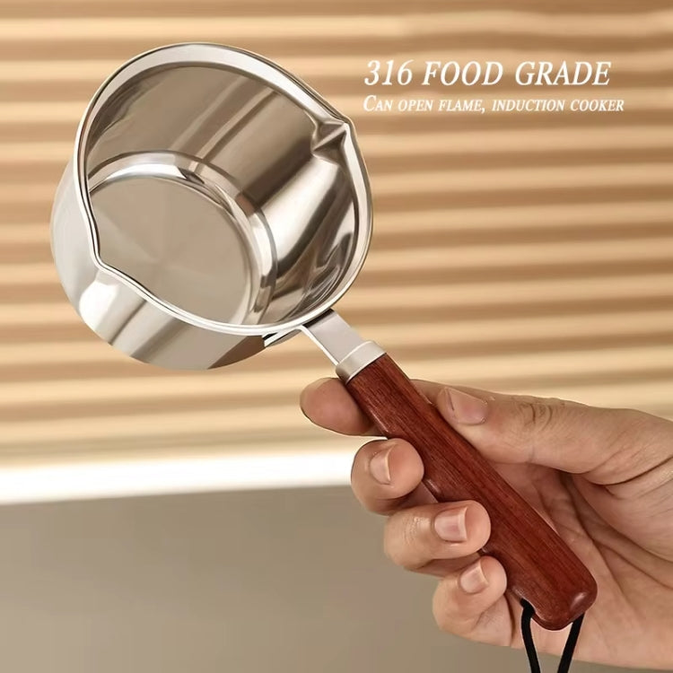 300ml 316 Stainless Steel Mini Hot Milk Oil Pot Butter Warmer Skillet Egg Frying Pan