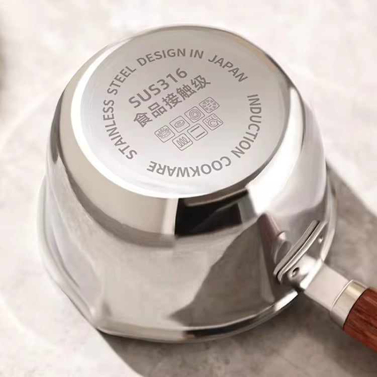 200ml 316 Stainless Steel Mini Hot Milk Oil Pot Butter Warmer Skillet Egg Frying Pan