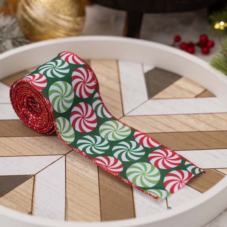 DIY Bow Christmas Decorations Colorful Printed Gift Wrapping Ribbon
