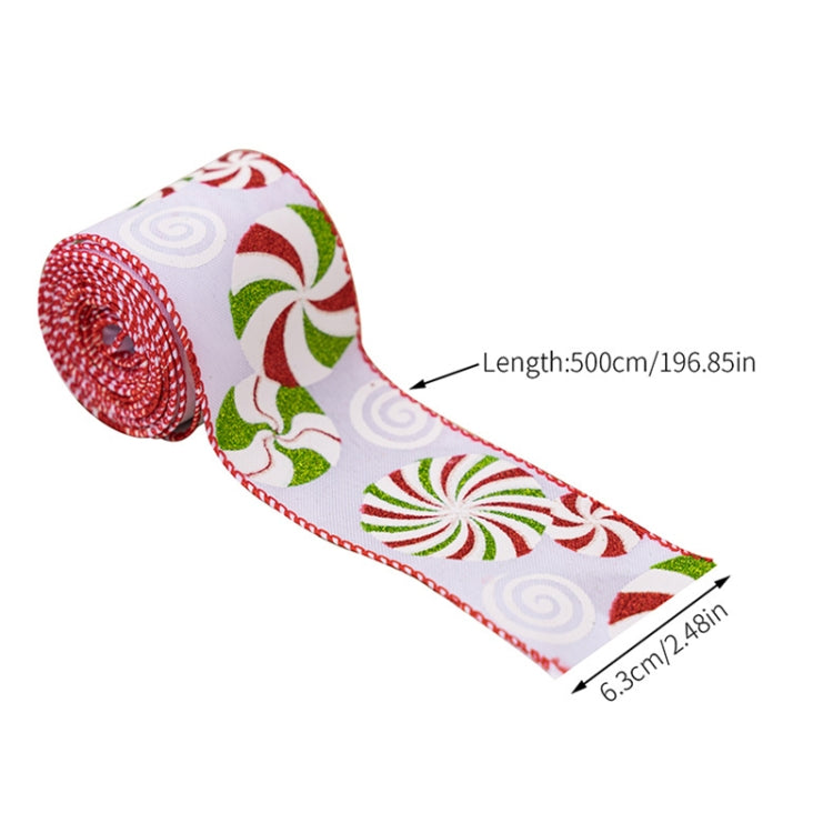 DIY Bow Christmas Decorations Colorful Printed Gift Wrapping Ribbon