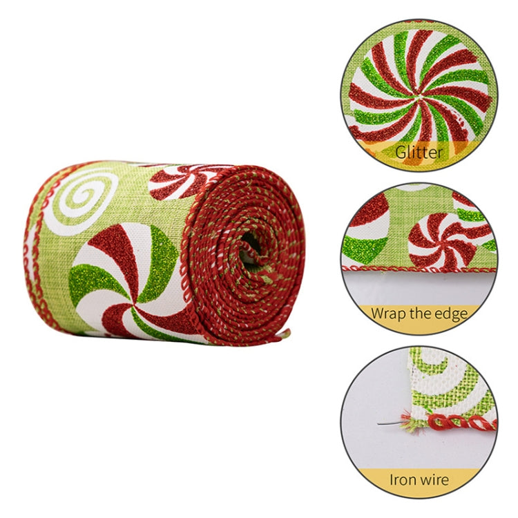 DIY Bow Christmas Decorations Colorful Printed Gift Wrapping Ribbon