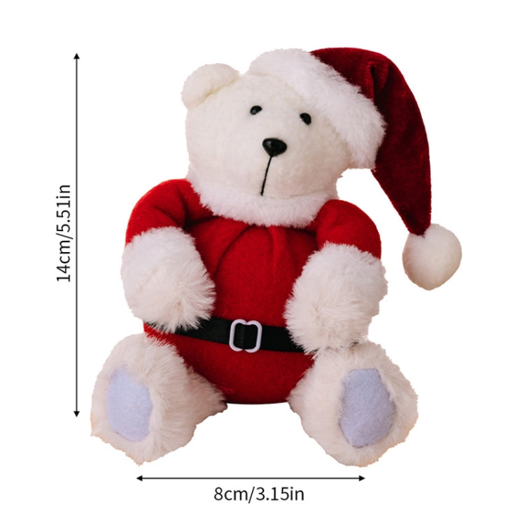 Plush Bear Doll Christmas Ornaments Cute Doll Decorations Christmas Children Gifts - Sitting Posture