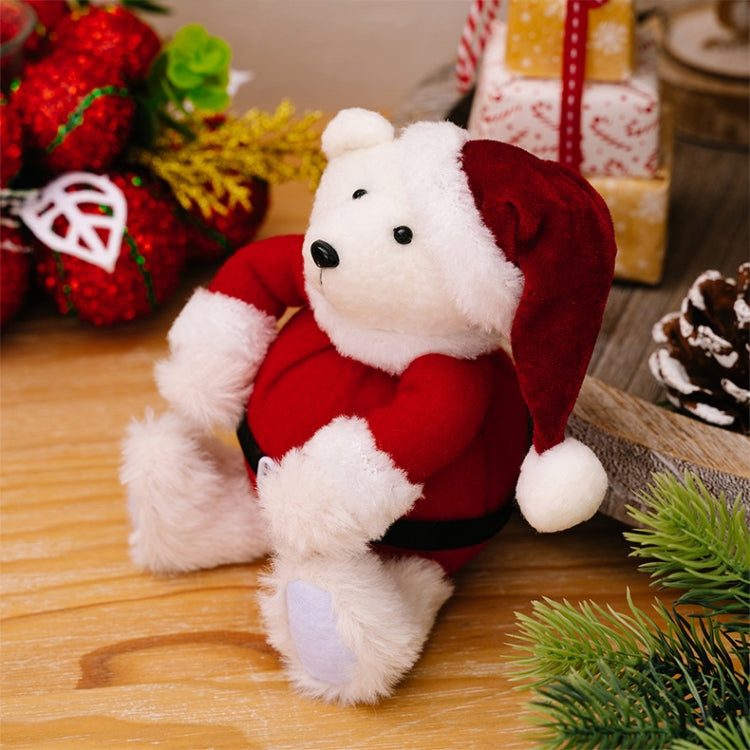 Plush Bear Doll Christmas Ornaments Cute Doll Decorations Christmas Children Gifts - Sitting Posture