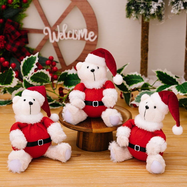 Plush Bear Doll Christmas Ornaments Cute Doll Decorations Christmas Children Gifts - Sitting Posture