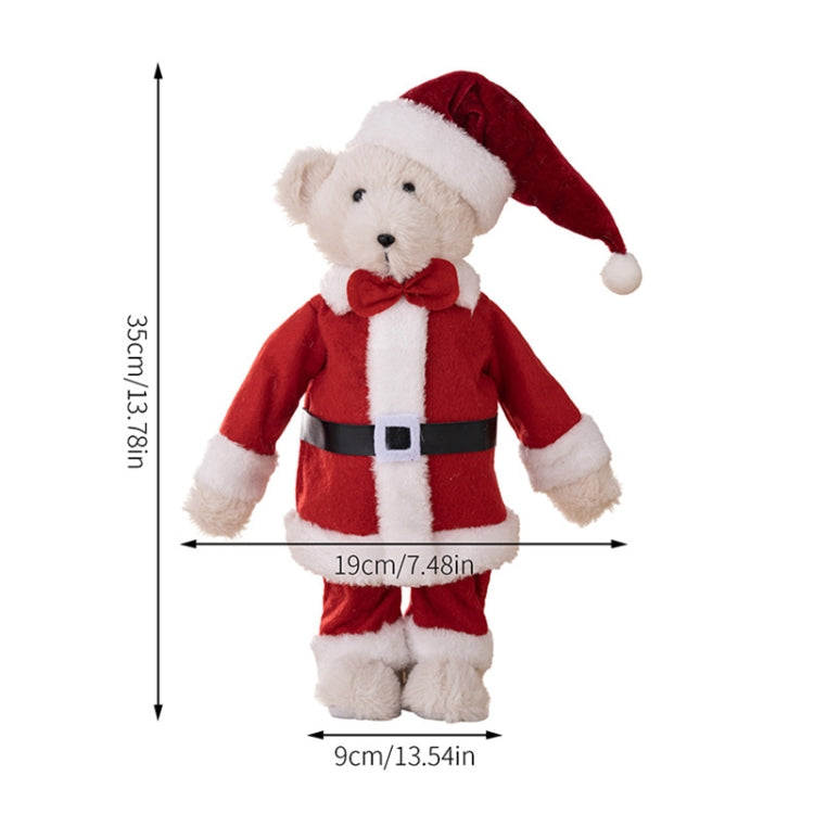 Plush Bear Doll Christmas Ornaments Children Christmas Gift Dolls - Standing Posture