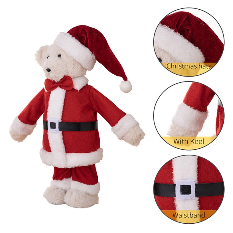 Plush Bear Doll Christmas Ornaments Children Christmas Gift Dolls - Standing Posture