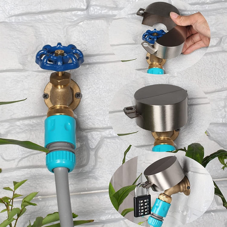 Outdoor Faucet Combination Lock System With Cover To Prevent Water Theft