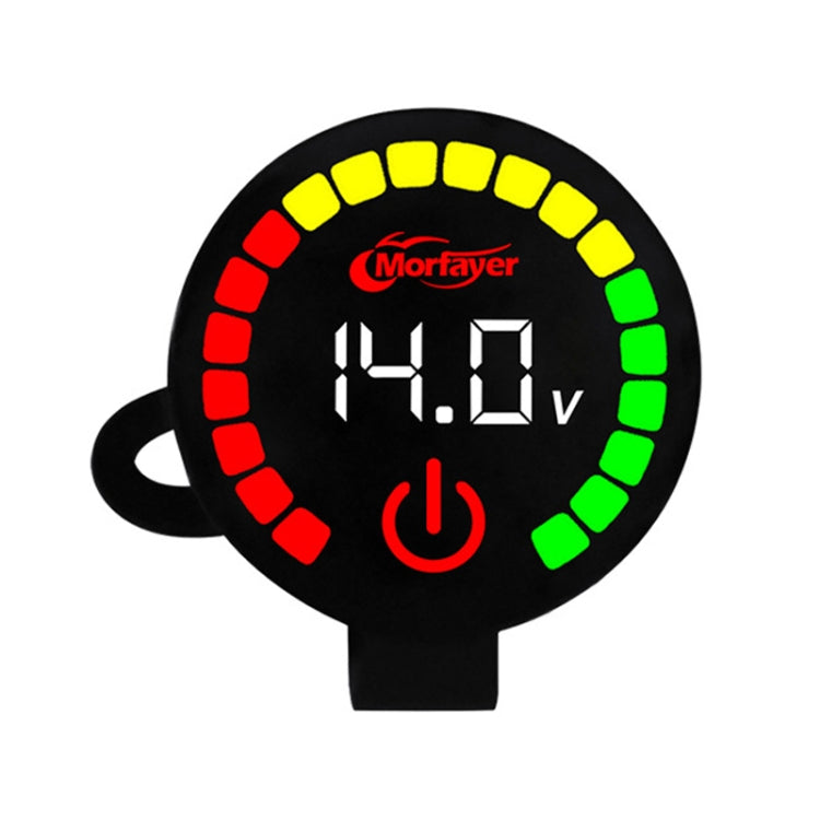 Morfayer Motorcycle Dual Display Intelligent Alarm Power Meter, Model: Voltmeter - Random Color Delivery