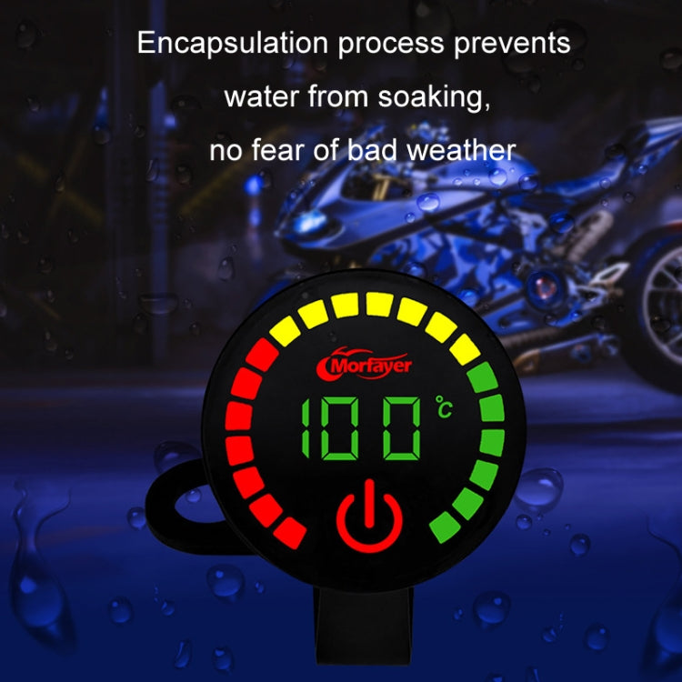 Morfayer Motorcycle Dual Display Intelligent Alarm Power Meter, Model: Voltmeter - Random Color Delivery