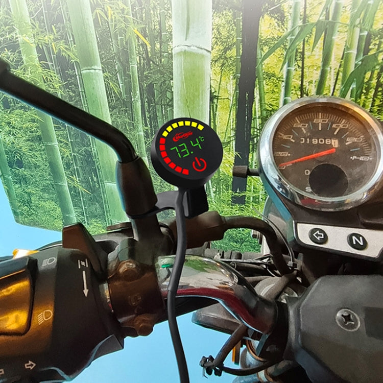 Morfayer Motorcycle Dual Display Intelligent Alarm Power Meter, Model: Water Temperature Meter - Random Color Delivery