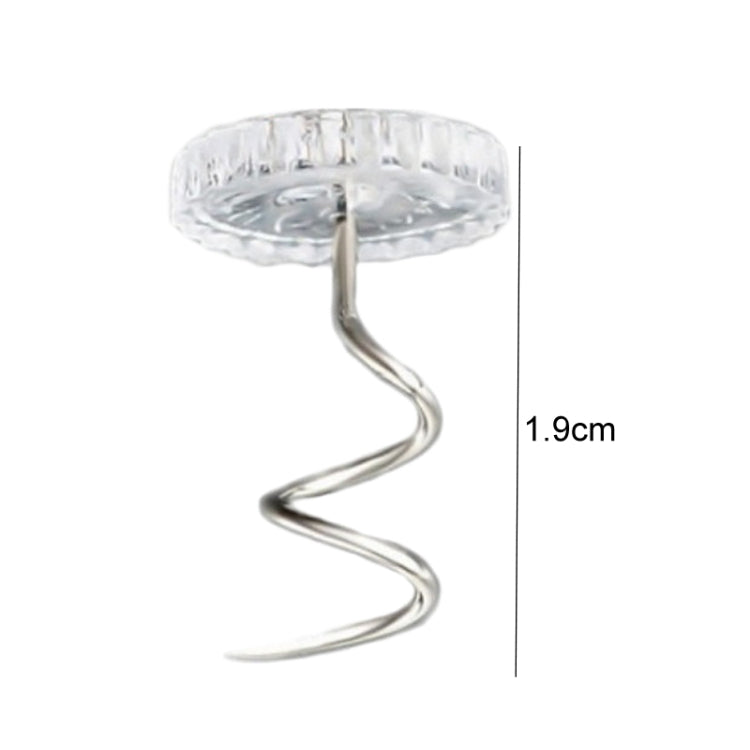 20pcs /Box Twist Nails Transparent Spiral Nails Sofa Cushion Bed Sheet Skirt Fixer - Round