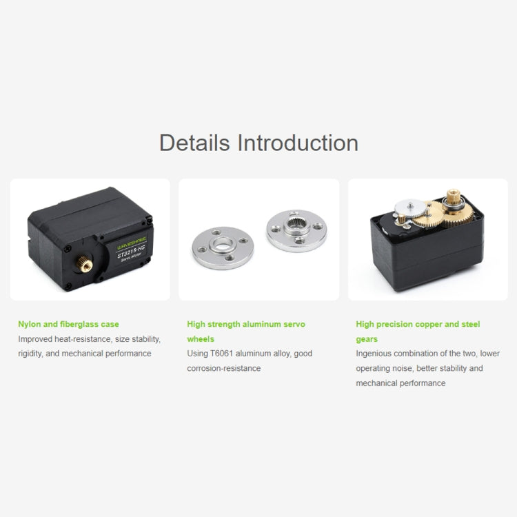 Waveshare 25127 20kg.Cm 106PRM High Speed Bus Servo Motor - ST3215-HS