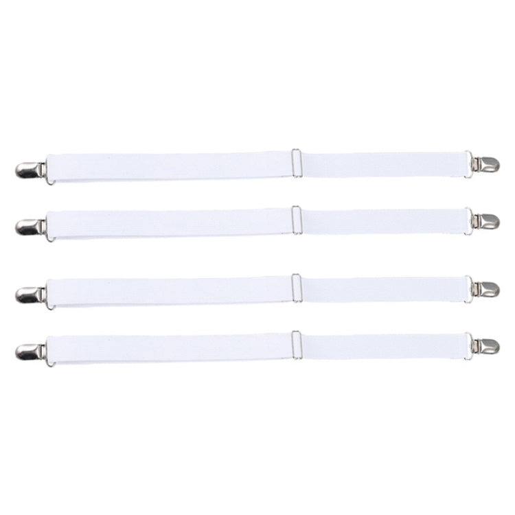 4pcs Sofa Fixer Fabric Sofa Cushion Fixing Strap Blanket Sheet Fastening Buckle, Color: Large White