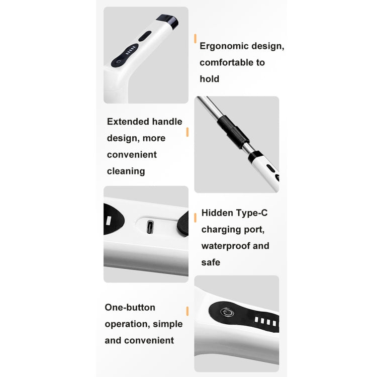 6-in-1 JY-6010 Household Retractable Dual-purpose Rotating Cleaning Brush Bathroom Glass Brush