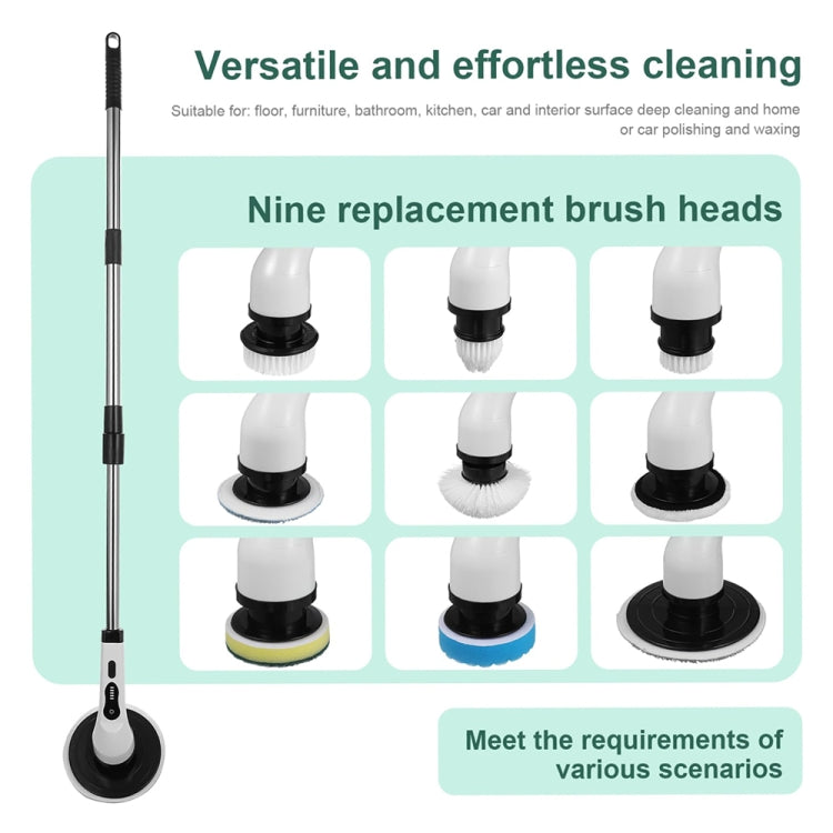 6-in-1 JY-6010 Household Retractable Dual-purpose Rotating Cleaning Brush Bathroom Glass Brush