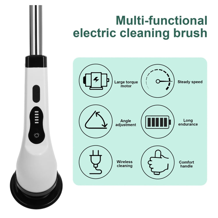 6-in-1 JY-6010 Household Retractable Dual-purpose Rotating Cleaning Brush Bathroom Glass Brush