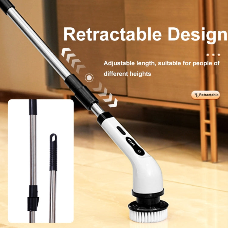 9-in-1 JY-6010 Household Retractable Dual-purpose Rotating Cleaning Brush Bathroom Glass Brush