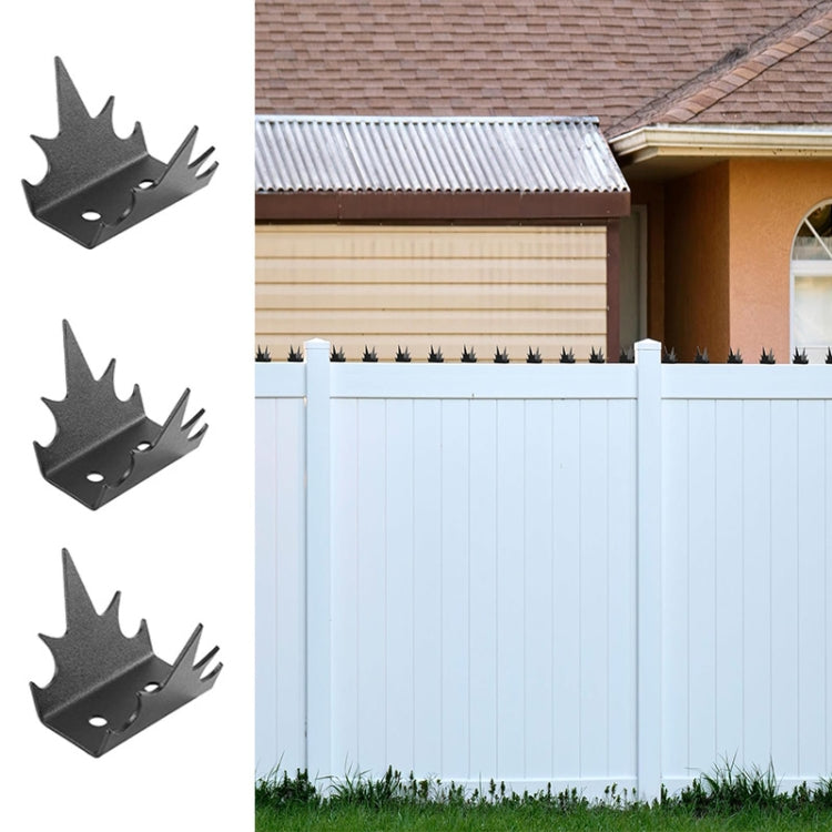 12pcs /Set Safety Fence Nailing Anti Intrusion Fence Wall Spikes Deterrent Device - Black