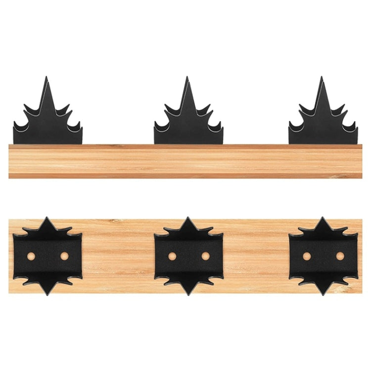 12pcs /Set Safety Fence Nailing Anti Intrusion Fence Wall Spikes Deterrent Device - Black