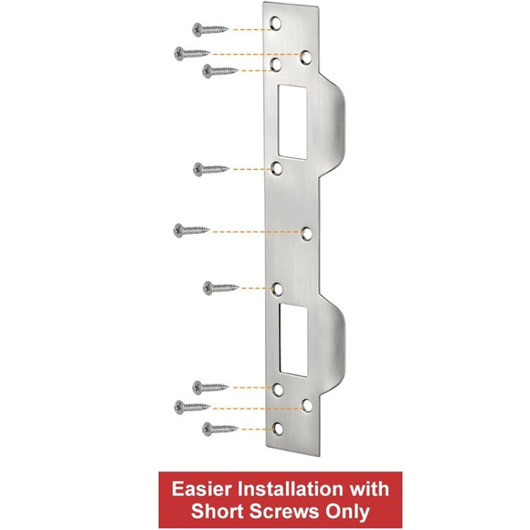 Heavy Duty Metal Latch Plate for Exterior Interior Door Double Hole Reinforcement Striker Plates