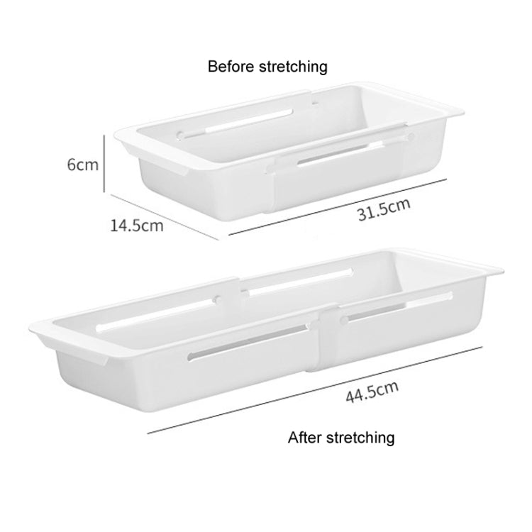 No Punch Under Sink Shelf Household Multifunctional Cabinet Organizer, Style: Deducting Extending Box-Short