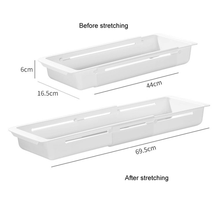 No Punch Under Sink Shelf Household Multifunctional Cabinet Organizer, Style: Deducting Extending Box-Long