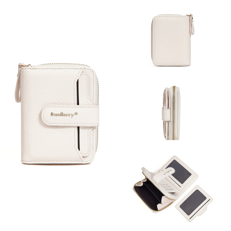 Baellerry N1915 Lychee Pattern Multi-card Slot Zipper Women Short Wallet