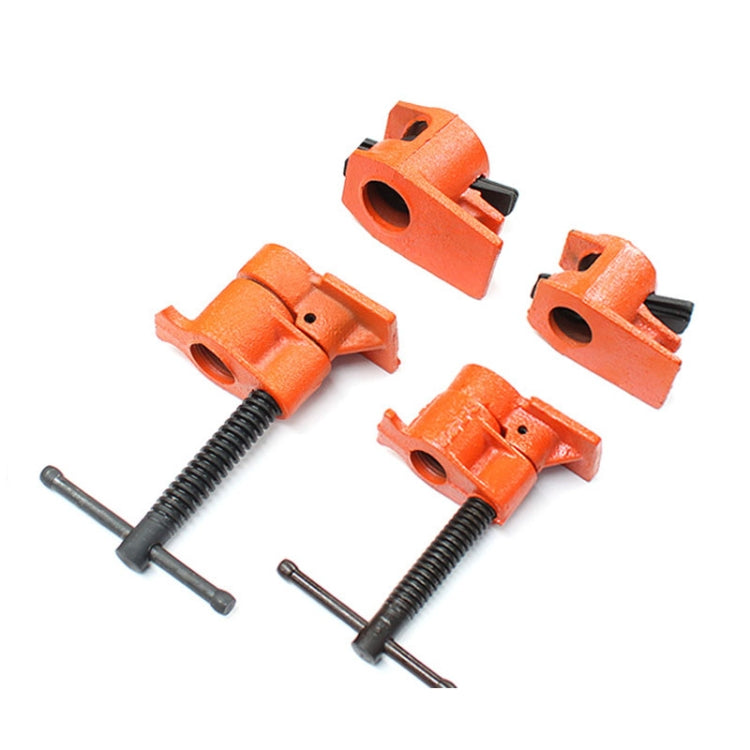 4 Points Woodworking Pipe Clamps Plumbing Fixing Clamps Horizontal Plywood with Clamps, Without Water Pipe