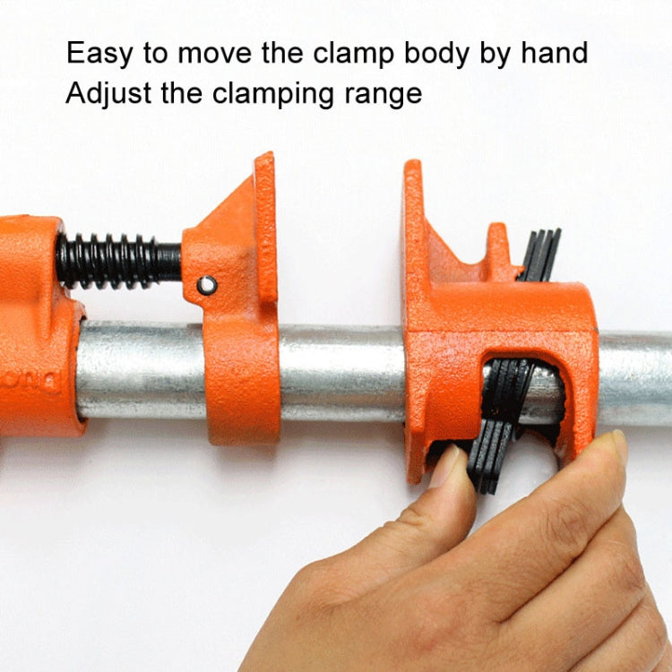 4 Points Woodworking Pipe Clamps Plumbing Fixing Clamps Horizontal Plywood with Clamps, Without Water Pipe