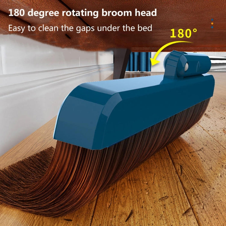 Broom And Dustpan Set With Double-Sided Tooth Scraping, Style: Snap White