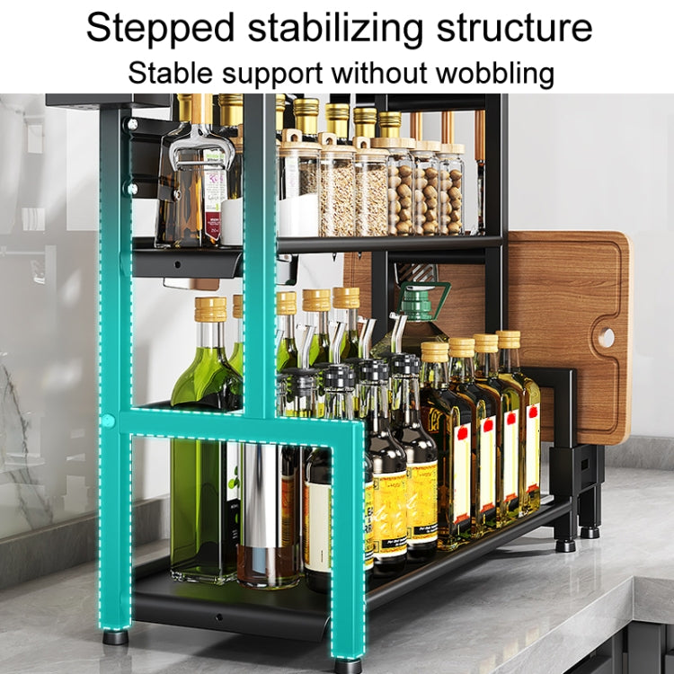 Dual-Layer 30cm Kitchen Multifunctional Shelf Household Countertop Spice Storage Racks
