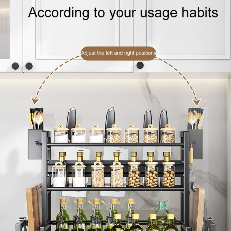 Three-Layer 30cm Kitchen Multifunctional Shelf Household Countertop Spice Storage Racks