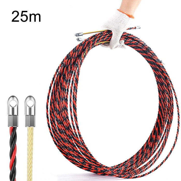 25m Round Head Dual Color Pipe Threading Puller Electrician Manual Threader