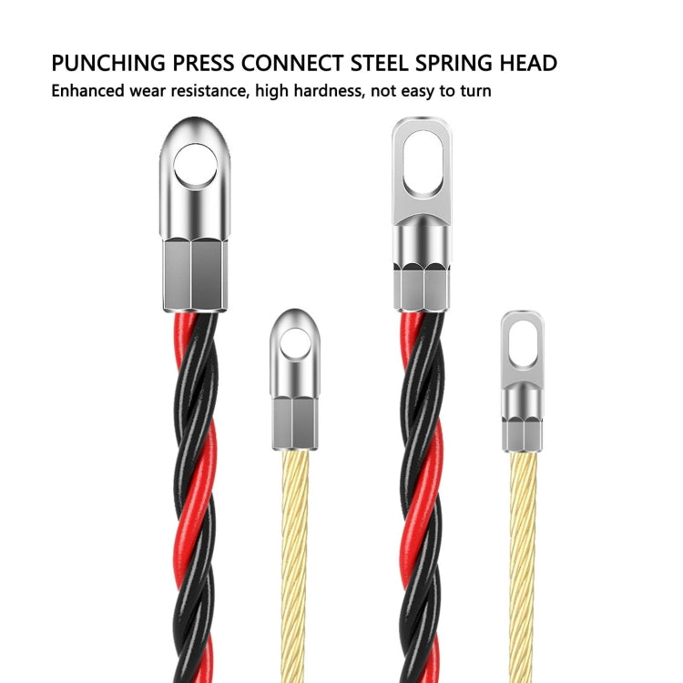 30m Flat Head Dual Color Pipe Threading Puller Electrician Manual Threader