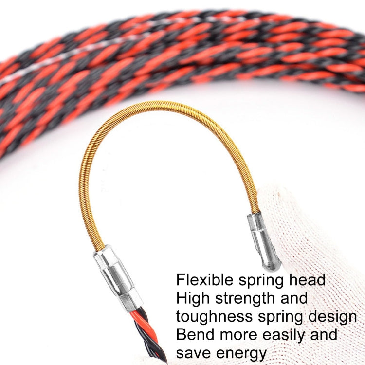 25m Flat Head Dual Color Pipe Threading Puller Electrician Manual Threader