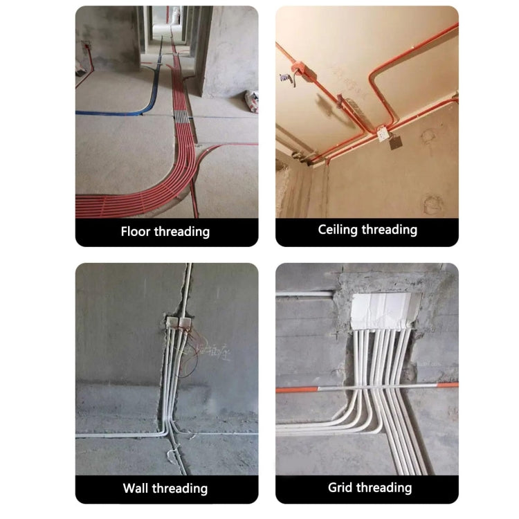 5m Flat Head Dual Color Pipe Threading Puller Electrician Manual Threader