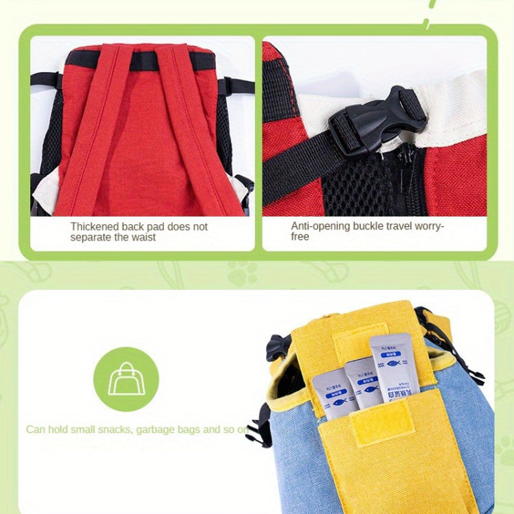 DONO Pet Four-legged Bag Outdoor Carrying Bag Breathable Backpack, Size: M