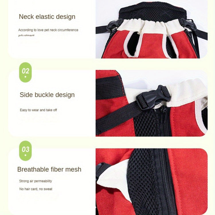 DONO Pet Four-legged Bag Outdoor Carrying Bag Breathable Backpack, Size: S