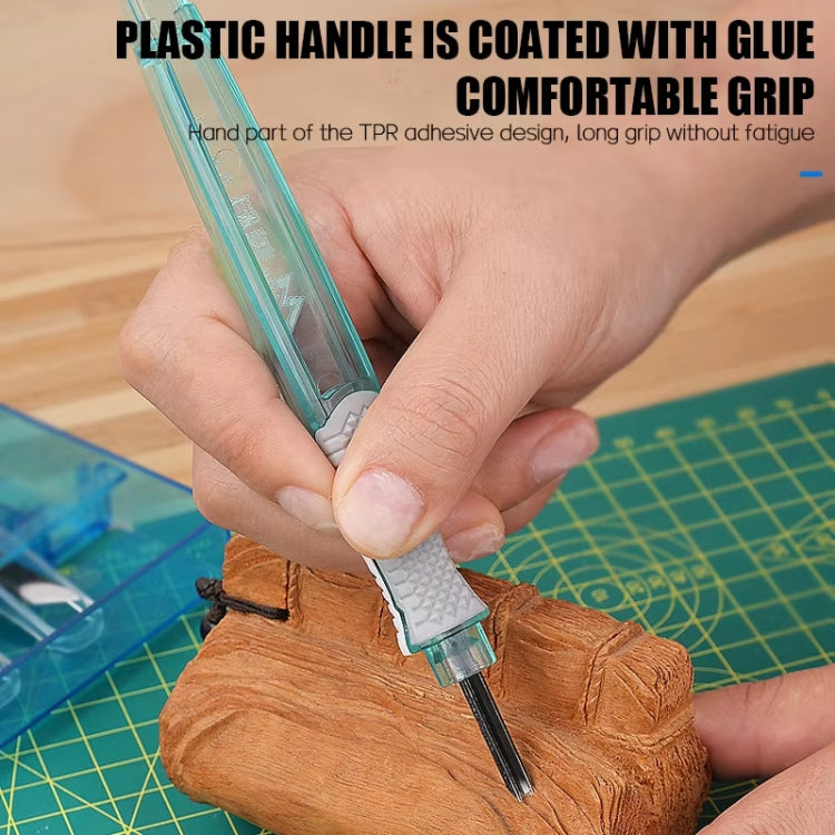 MYTEC 5 In 1 Carpenter Seal Carving Tools Alloy Bit Plastic Handle Carving Knife