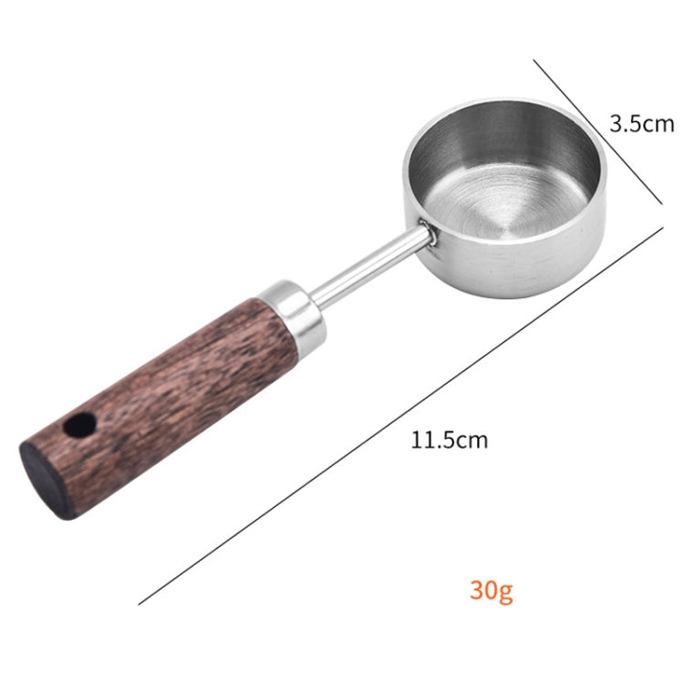 15ml Wooden Handle Stainless Steel Measuring Spoon Coffee Powder Milk Powder Spoon, Color: Gold