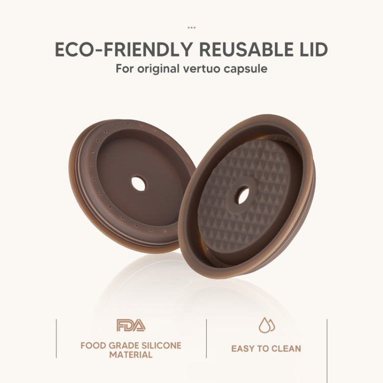 Compatible With Vertuoline Reusable Coffee Capsule Shell Silicone Cap - Coffee