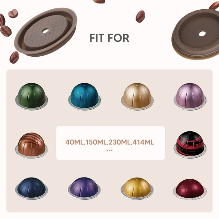 Compatible With Vertuoline Reusable Coffee Capsule Shell Silicone Cap - Coffee