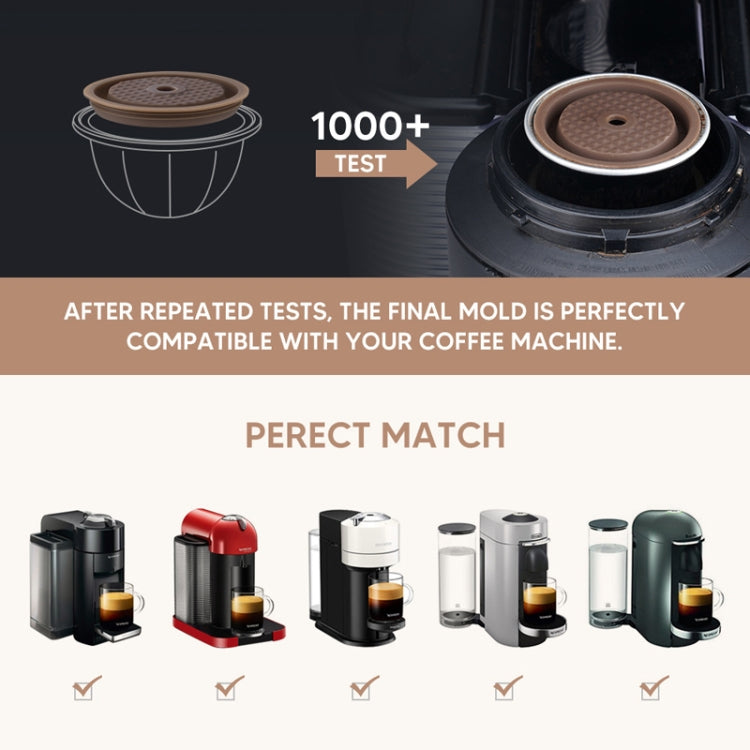 Compatible With Vertuoline Reusable Coffee Capsule Shell Silicone Cap - Coffee