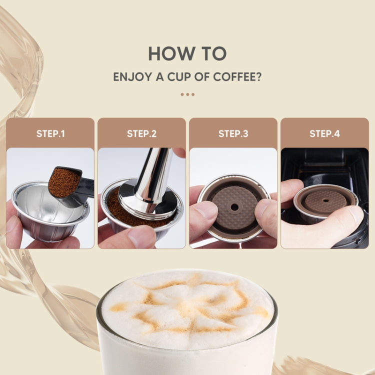 Compatible With Vertuoline Reusable Coffee Capsule Shell Silicone Cap - Coffee