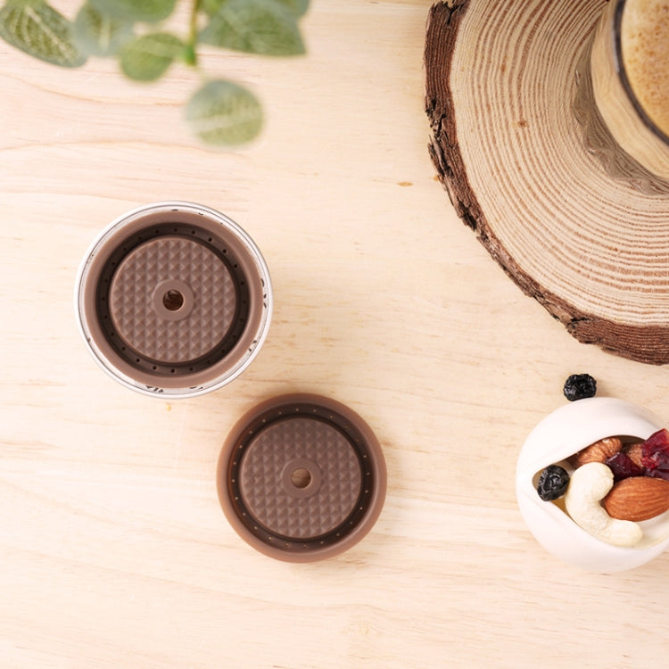 Compatible With Vertuoline Reusable Coffee Capsule Shell Silicone Cap - Coffee