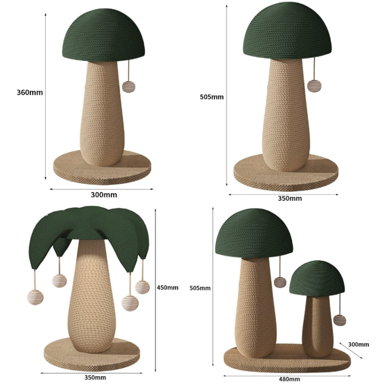 Vertical Sisal Cat Scratching Post Wear-Resistant Cat Interactive Toy, Style: Large Mushroom